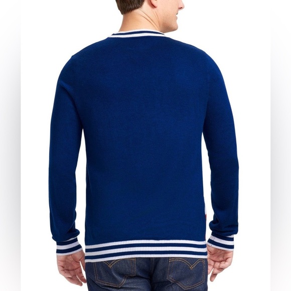 Tipsy Elves Santa’s Log On The Fire Ugly Christmas Sweater Size XXL Blue - NWOT - Picture 2 of 11